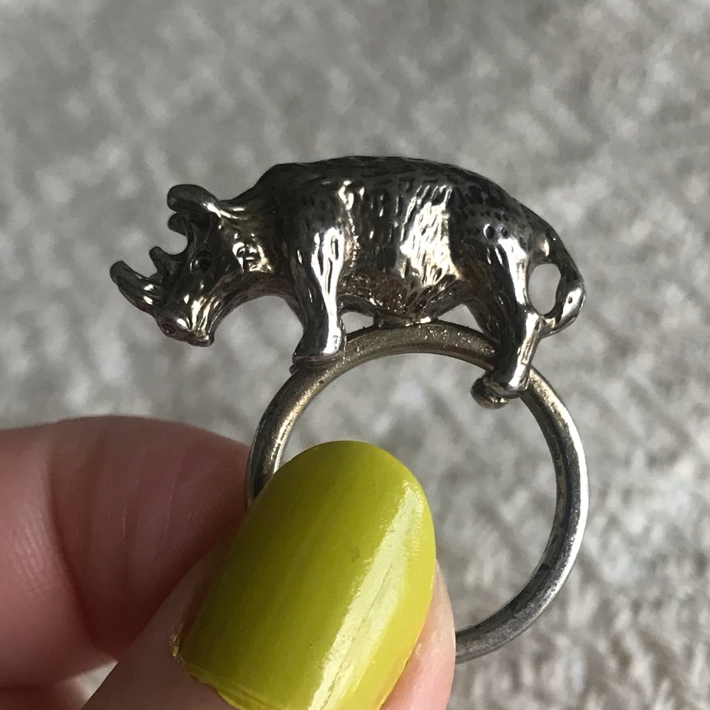 LAST CHANCE 🦏 Rhino Fuego Brass Ring 🦏
